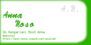 anna moso business card